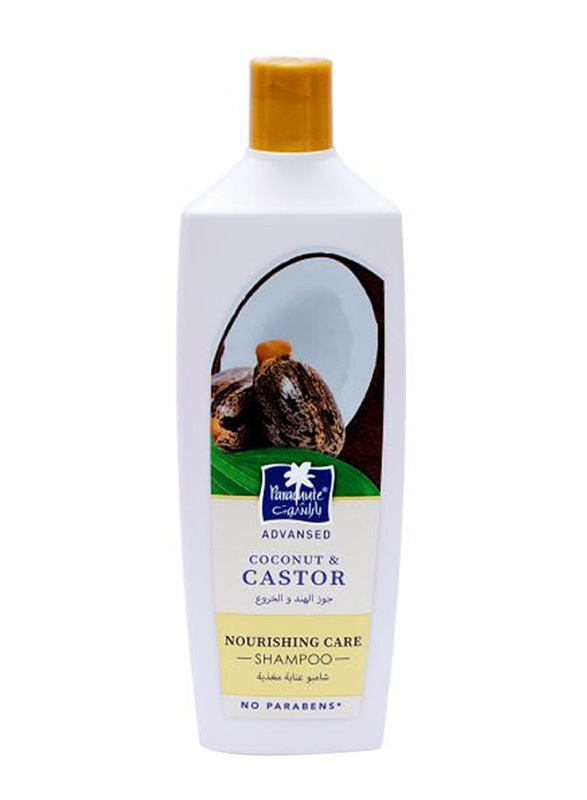 Parachute Advansed Nourishing Care Shampoo with Castor and Coconut Tames for Frizzy Hair, 340 ml