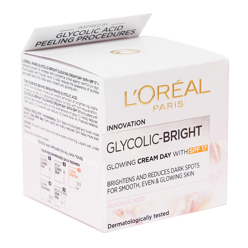 L'Oreal Paris Glycolic Bright Glowing Cream Day SPF 17, 50 ml