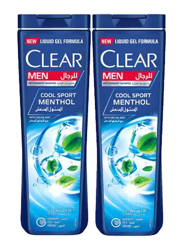 Clear Shampoo Cool Sport Menthol, 2 x 350ml