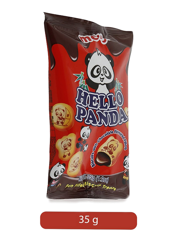 Meiji Hello Panda with Chocolate Flavored Filling Biscuits, 35g