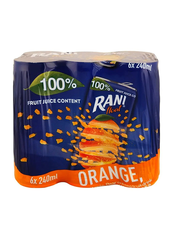 Rani Float Orange Fruit Drink with Real Fruit Pieces - 6 x 240ml