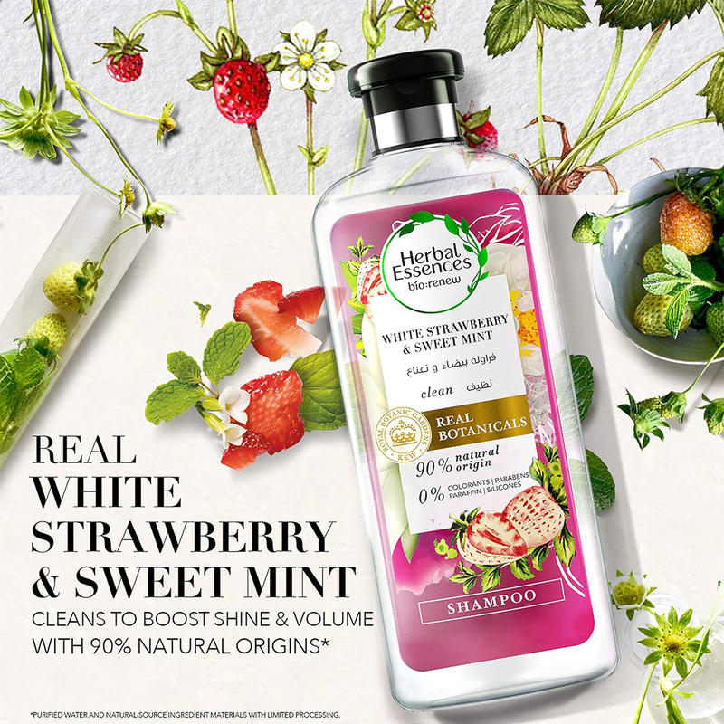 Herbal Essences Bio:Renew White Strawberry and Sweet Mint Shampoo, 400ml