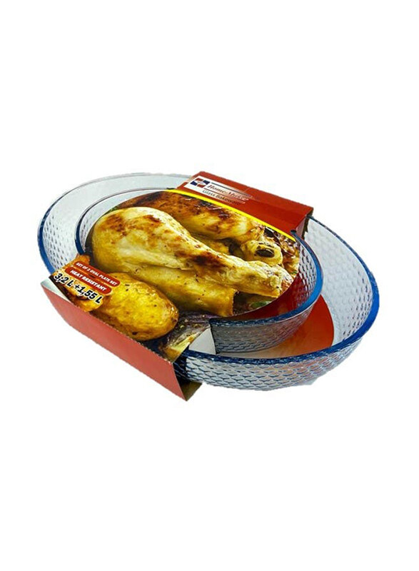 

Home Maker 2-Piece Oval Plate, White