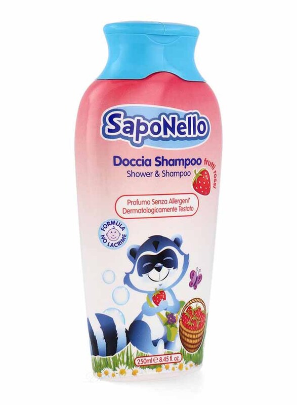 Saponello 250ml Shower Gel & Shampoo Kids Red Fruits