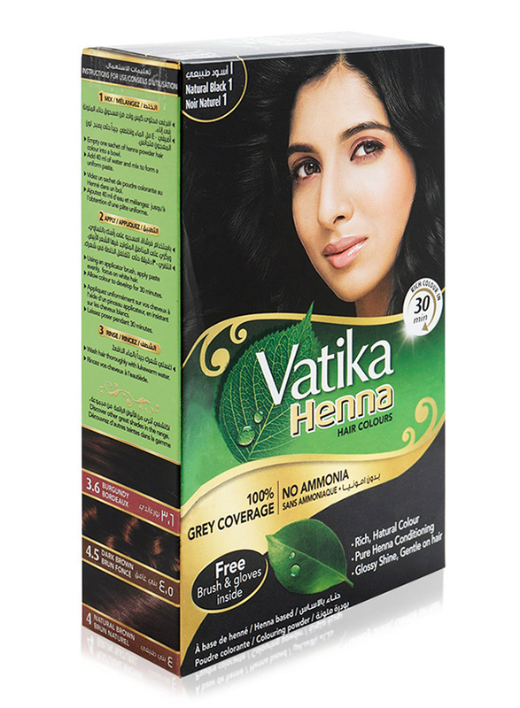 Vatika Henna Hair Dye, Natural Black, 60gm