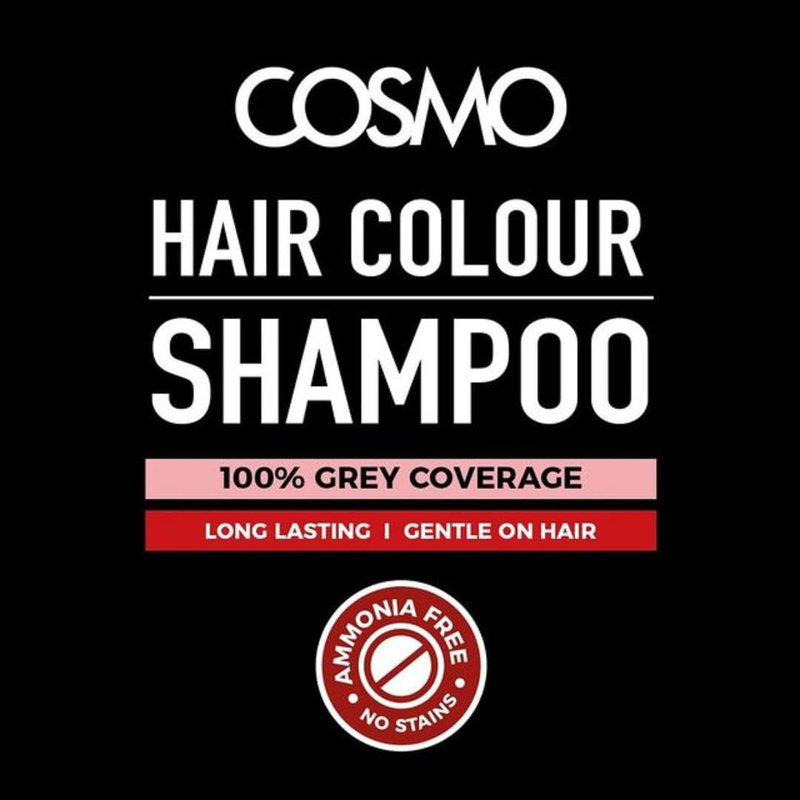 Cosmo Natural & Healthy Dark Brown VIP Hair Colour Shampoo, 180ml