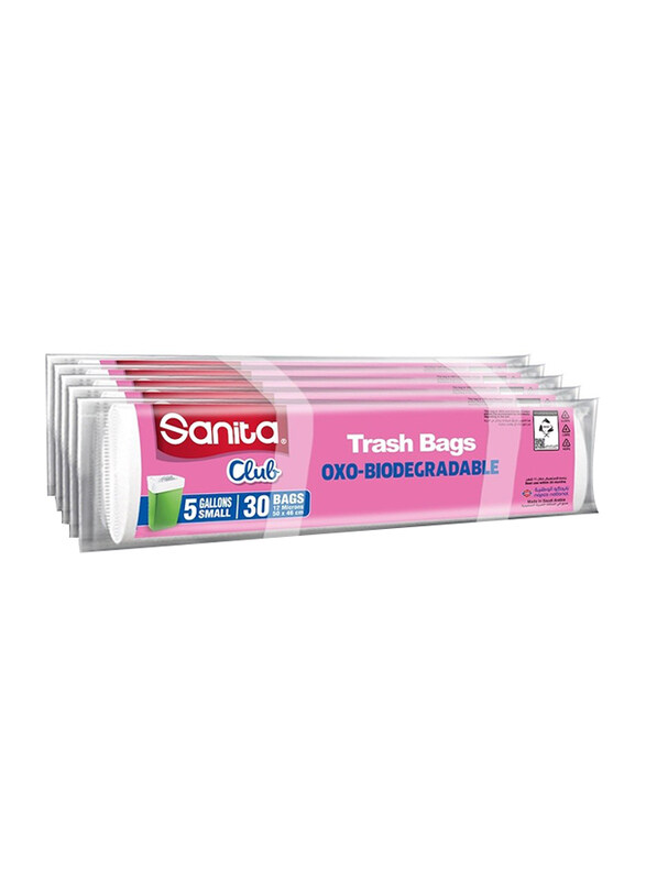 

Sanita Club Biodegradable Trash Bags 5 Gallons, 150 Bags