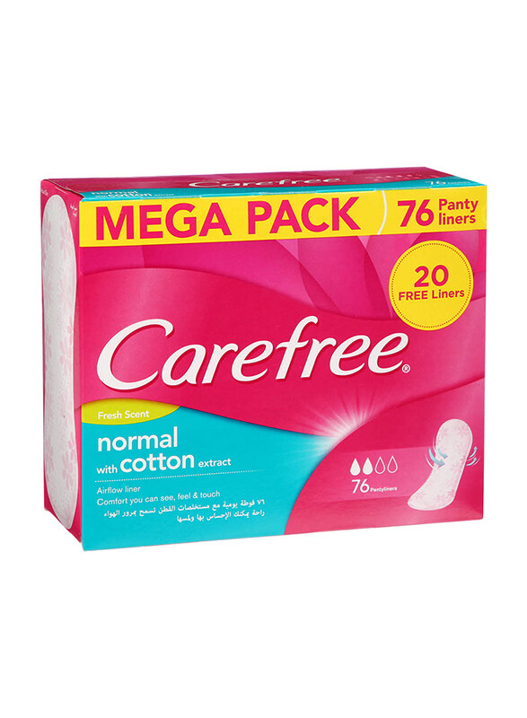 

Carefree Cotton Fresh Panty Liners, 76 Sheets