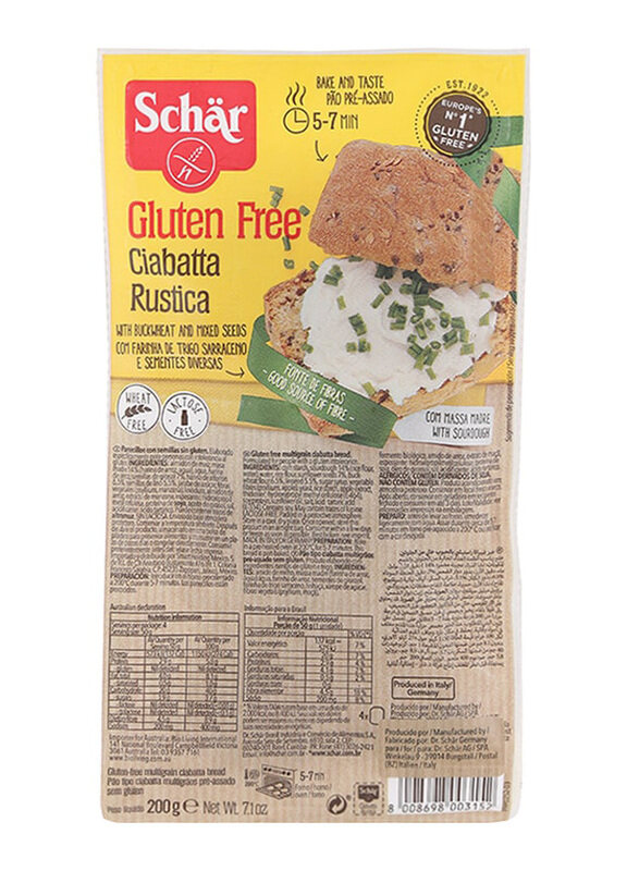 

Schaer Gluten Free Ciabatta Rustica, 1 Piece x 200g