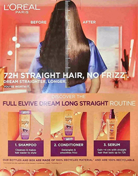 Loreal Paris Elvive For Frizzy Hair Shampoo and Conditiner, 400 + 360ml, 2 Pieces