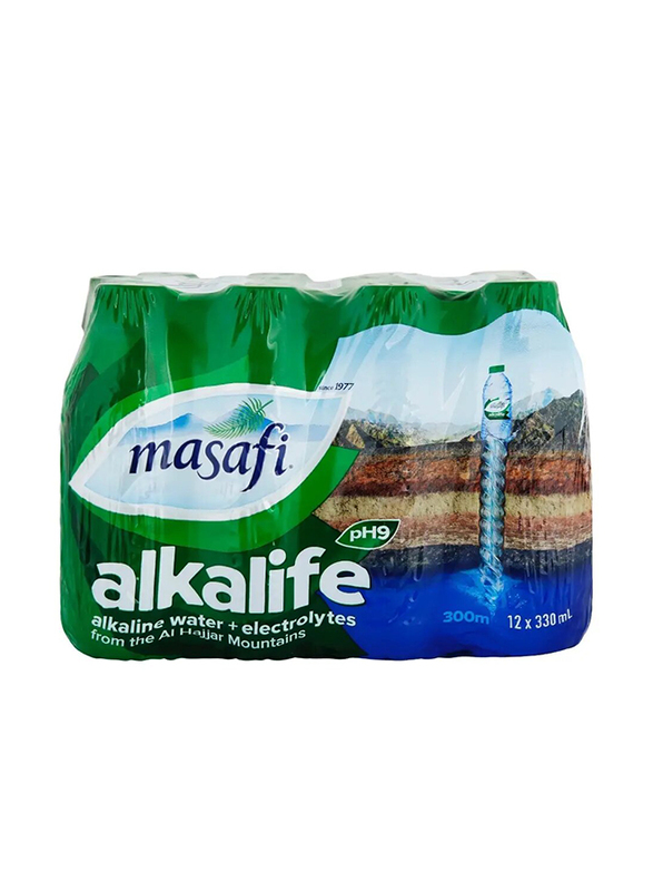 Masafi Alkalife Mineral Water, 12 x 330 ml