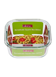 Taliona Borosilicate Glass Boro Square Food Container, 800ml, Green