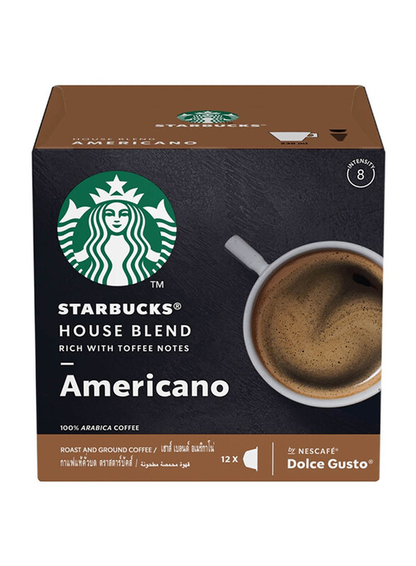 Starbucks House Blend by NESCAFE DOLCE GUSTO Medium Roast Coffee Pods 12 x 102g Dubaistore