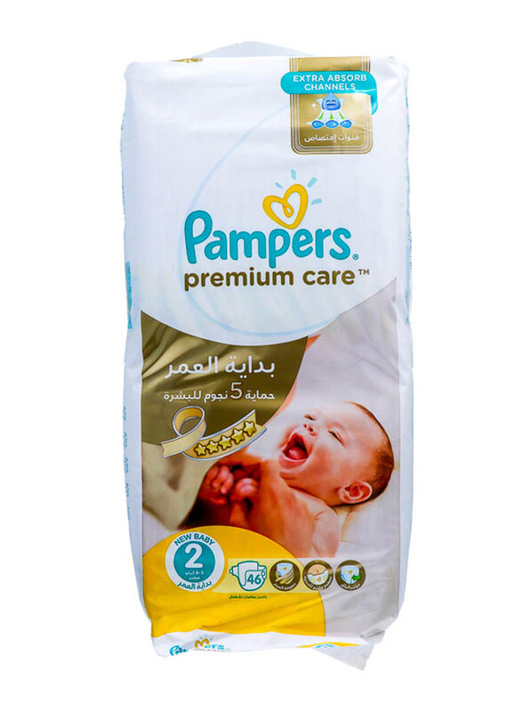 

Pampers Premium Care Diapers, Size 2, New Baby, 3-8 kg, 46 Count