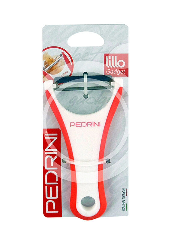 

Pedrini Stainless Steel Blade Universal Peeler, White/Red