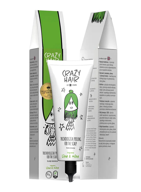 Hiskin Crazy Hair Lime & Mint Trichological Peeling for Scalp, 100ml