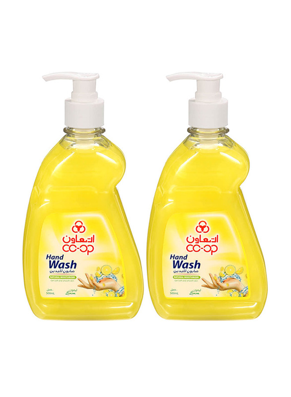 CO-OP Natural Moisturizer Lemon Hand Wash, 2 x 500ml