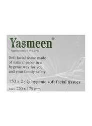 Yasmeen 2-Ply Soft Facial Tissue, 150 Sheets