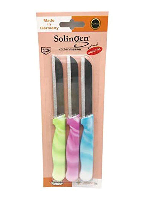 

Solingen 3-Piece Stainless Steel Knife Set with Marble Handle, Multicolour