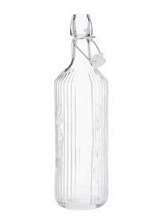 Sunray Striped Round Bottle, 1000ml, Clear