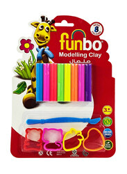 Funbo 8 Colours Tools Modelling Clay, Multicolour