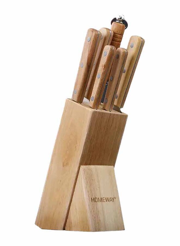 Homeway Wooden Handle Knife Set, 7 Pieces