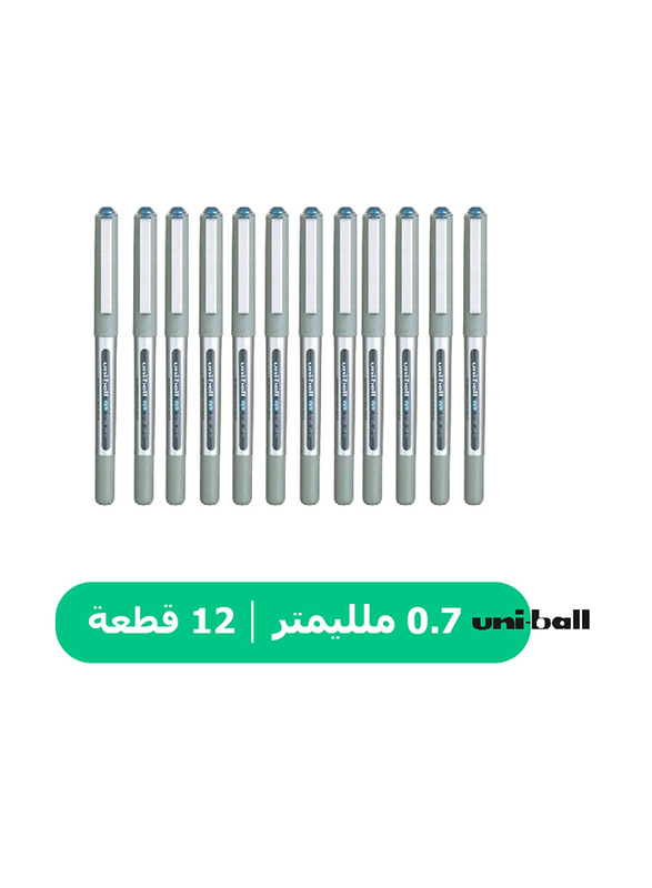 Uniball 12-Piece Eye Rollerball Pen Set, 0.7mm, Green