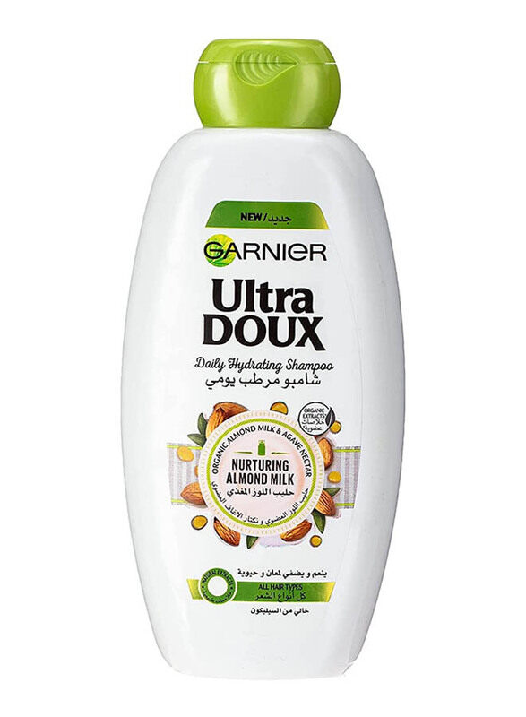 

Garnier Ultra Doux Almond Milk Hydrating Shampoo for All Hair Types, 600ml