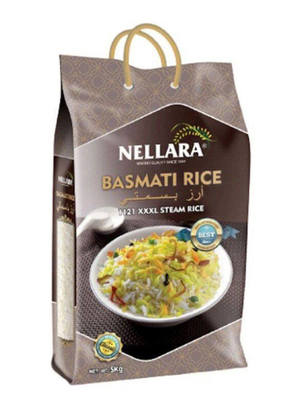 

Nellara 1121 XXXL Steam Basmati Rice, 5 Kg