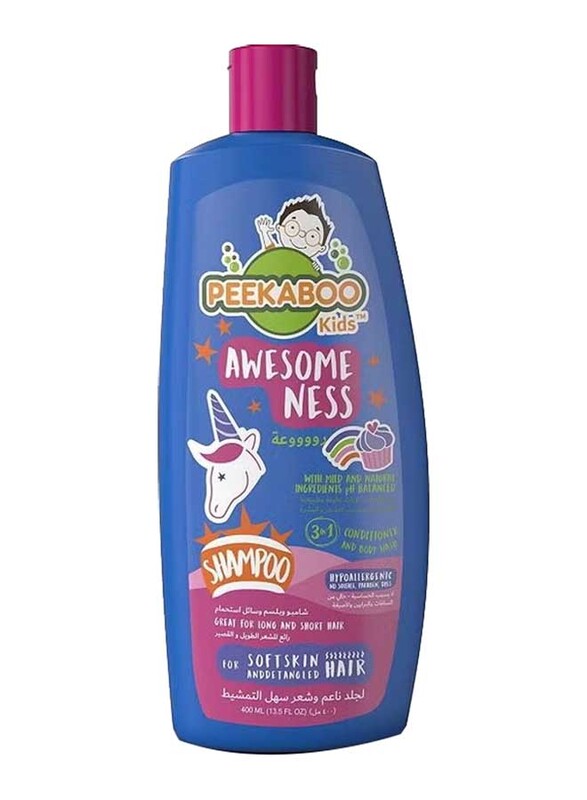 Peekaboo 400ml Awesomeness 3-In-1 Shampoo Conditioner & Body Wash for Kids