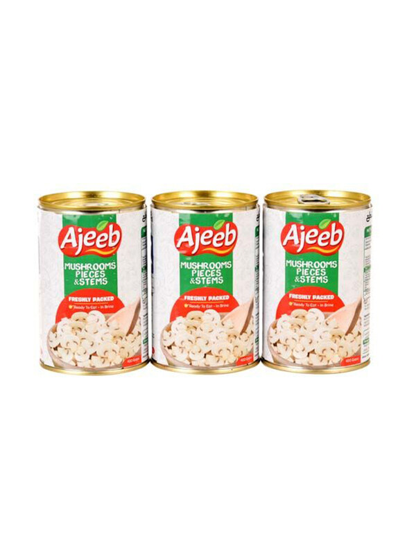 

Ajeeb Mushrooms Pieces & Stems, 3 x 400g