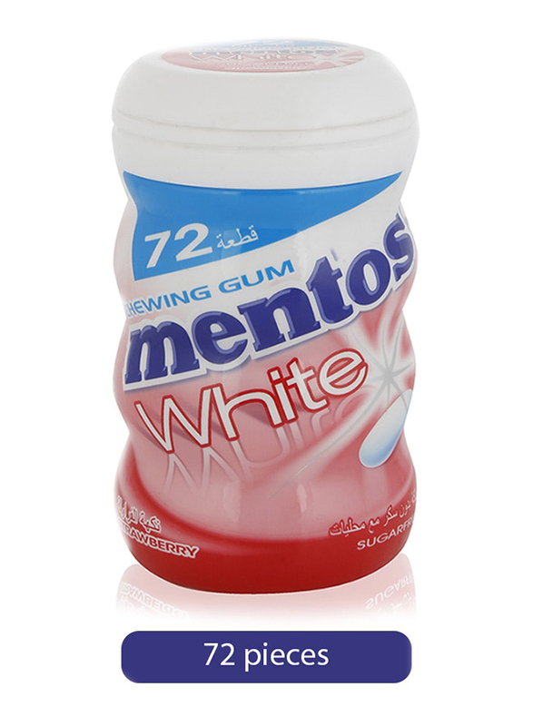 Mentos White Strawberry Chewing Gum, 72 Pieces