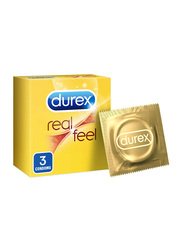 Durex Real Feel Condoms for Men, 3 Pieces