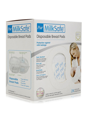 Pur Milk Safe Disposable Breast Pads, 24 Pieces, White