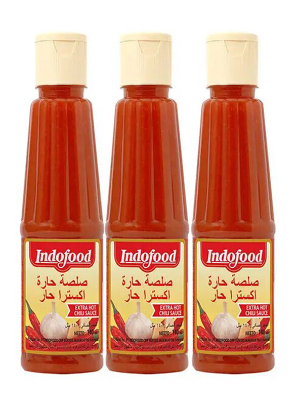 

Indofood Extra Hot Chilli Sauce, 3 x 140ml
