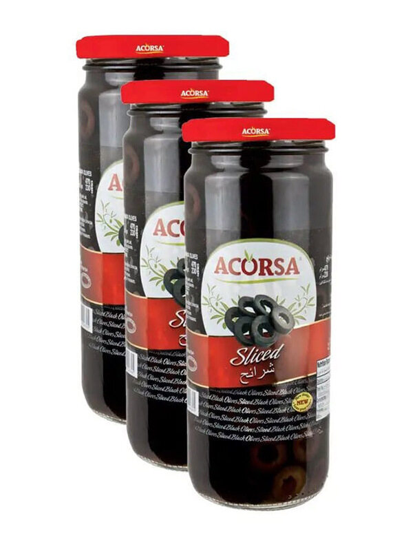 

Acorsa Black Olive Sliced, 3 x 230g