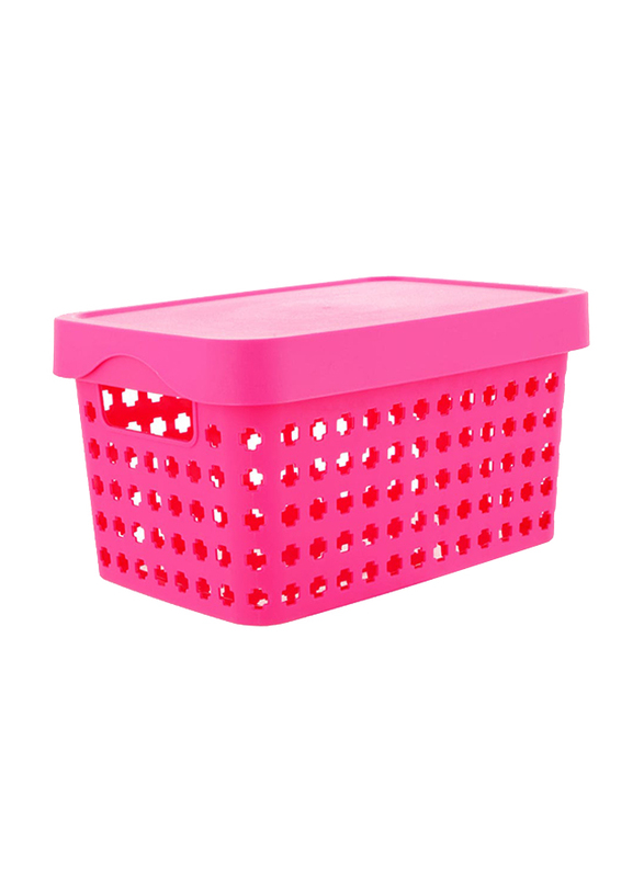 Pioneer Plastic Basket with Cover, Red