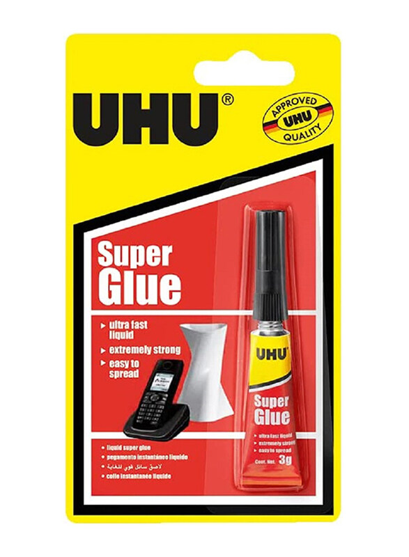 

UHU Super Glue, 3g, Yellow/Red