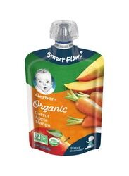 Gerber Organic Smart Flow Carrot/Apple & Mango, 99g