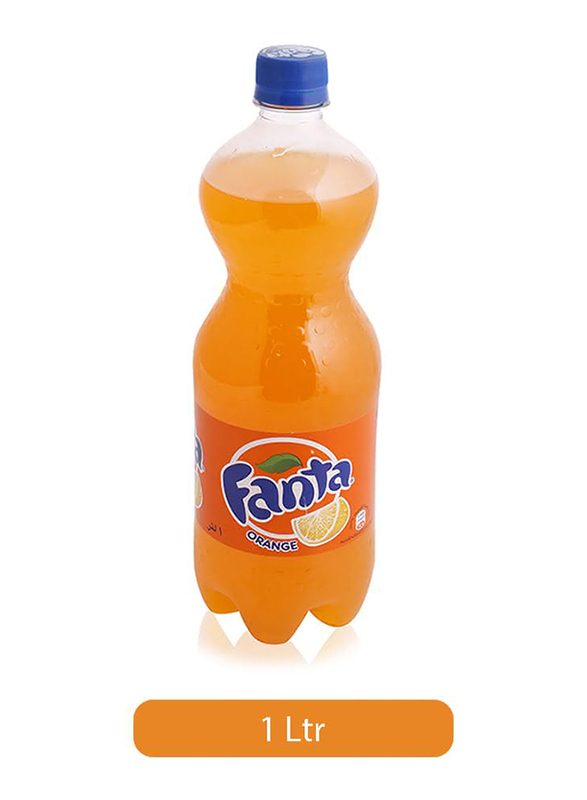 Fanta Orange Soft Drink Bottle, 1 Liter