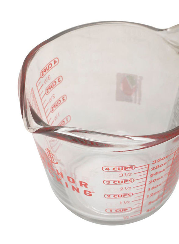 Anchor 1 Liters/32oz Hocking Glass Measuring Cup, Transparent