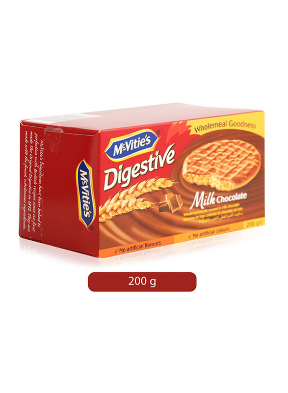 McVitie's Digestive Wheatmeal Milk Chocolate Biscuits, 200g
