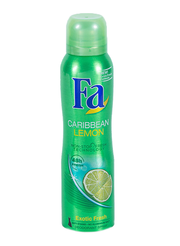 Fa Caribbean Lemon Fresh Deodorant Spray for Women, 150 ml