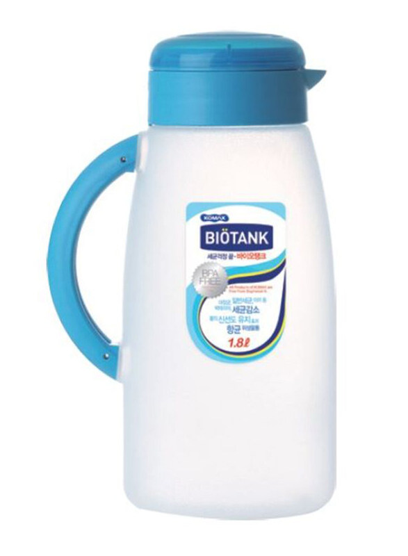 

Komax 1.8 Ltr Bio Tank Water Bottle with Handle, Clear