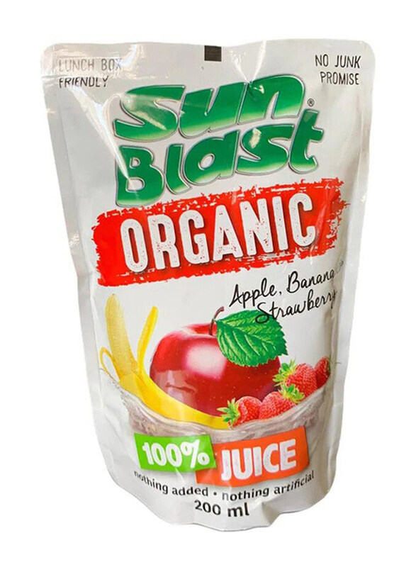 

Sun Blast Organic Apple, Banana & Strawberry Juice, 200ml