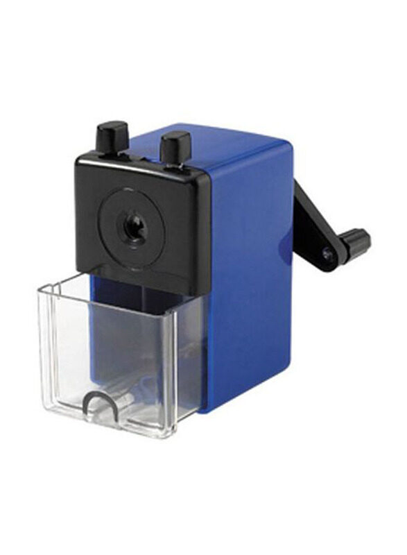 Omega 1-Piece Super Pencil Table Sharpener, Black/Blue