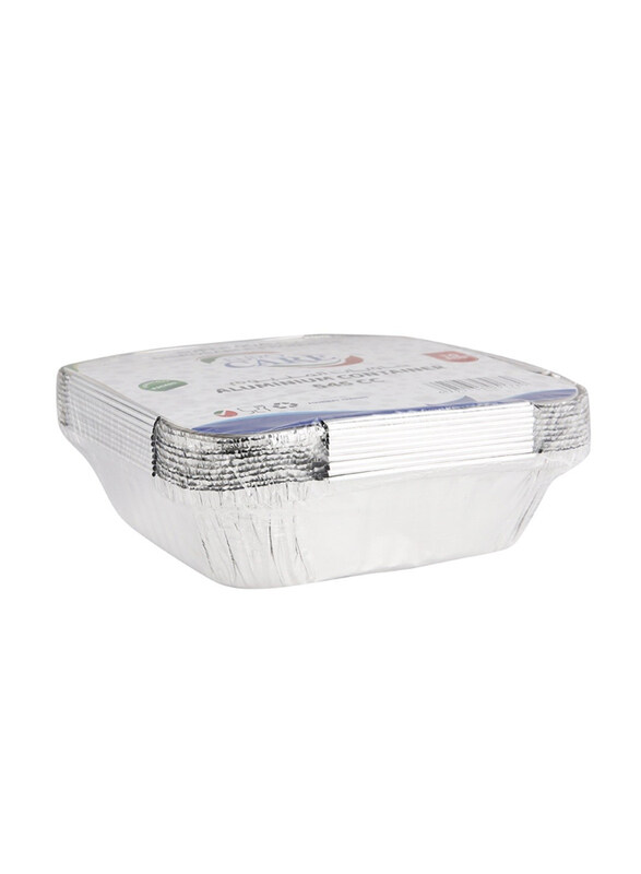 

Euro Care 545CC Aluminum Container with Lid - 10 Pieces
