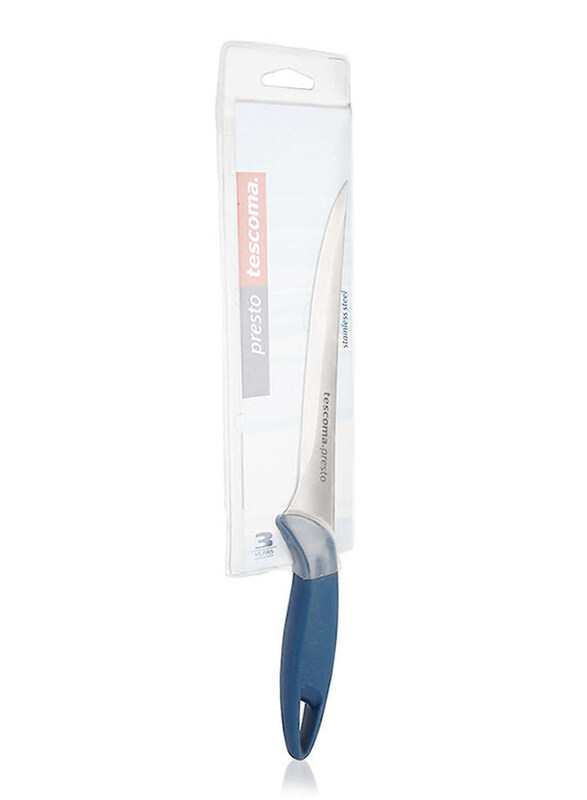 

Tescoma 18cm Presto Stainless Steel Kitchen Knife, Blue/Silver