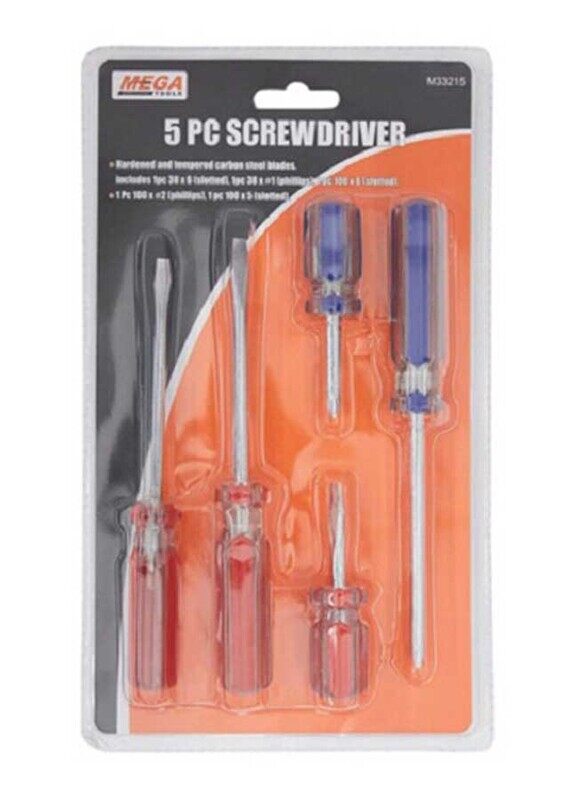 

Mega 5-Piece Screw Driver Set, Multicolour
