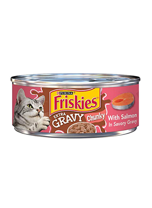 بورينا فريسكس قطع سمك السلمون في مقرقة مالحة طعام رطب للقطط، 5.5 اونصة